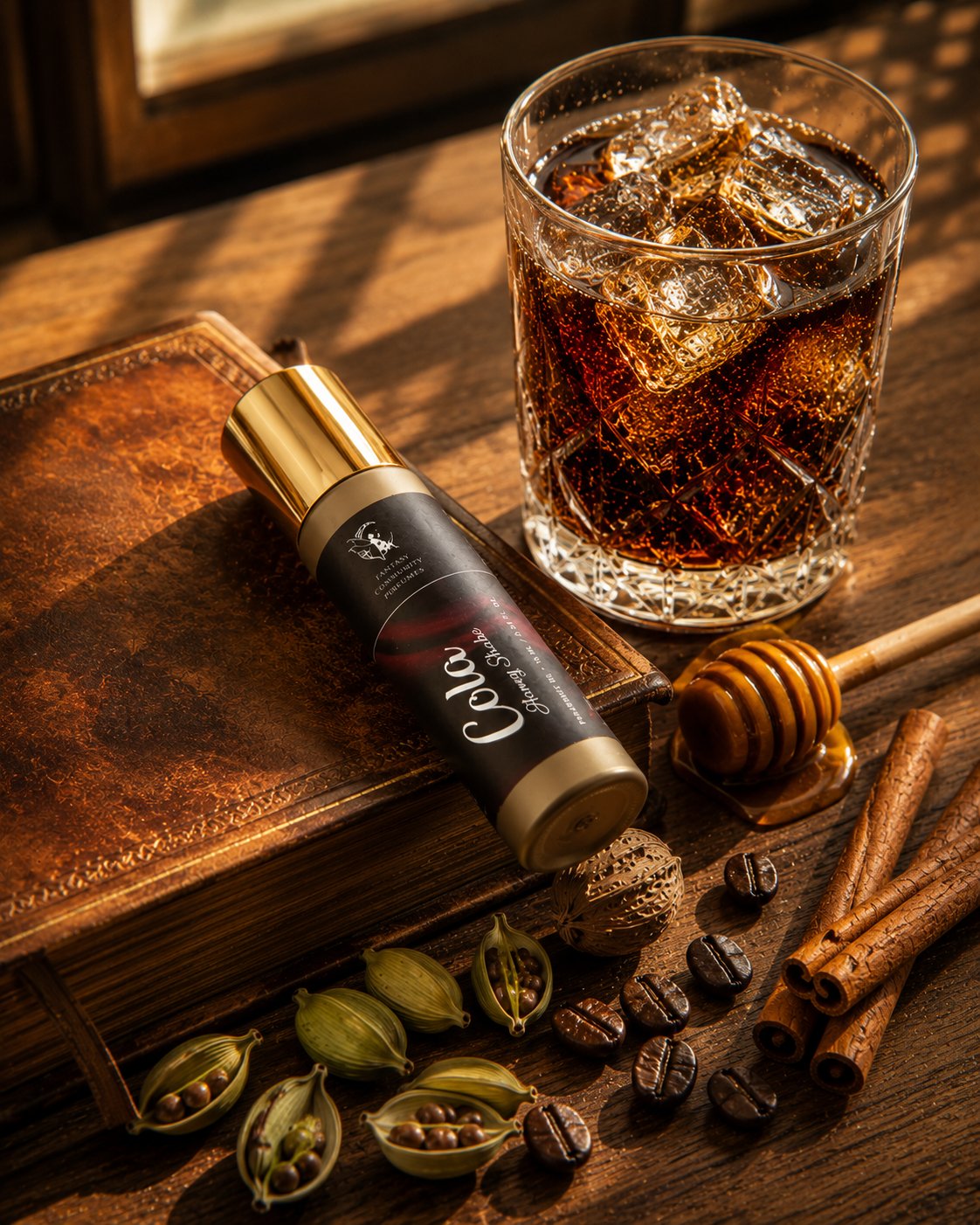 Cola Honey Shake roll-on — вечірній ритуал: ролик, тепле світло, затишний светр