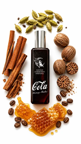 Cola Honey Shake — флакон гурманського парфуму FCP у тёмній композиції зі спеціями